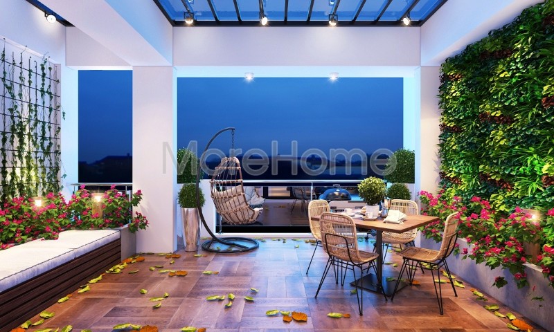Thiết kế sân thượng nhà phố