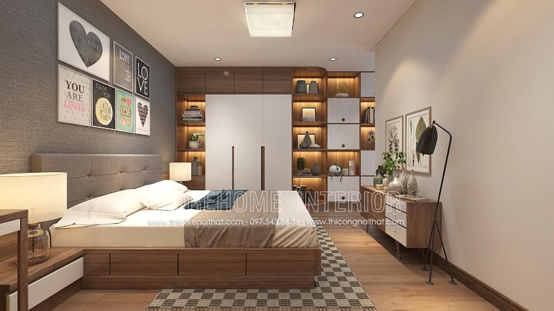 Giường ngủ chung cư hiện đại