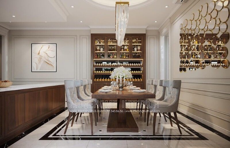 Bộ bàn ghế ăn đương đại 6 ghế cao cấp lựa chọn ấn tượng cho phòng ăn sang trọng, đẳng cấp.