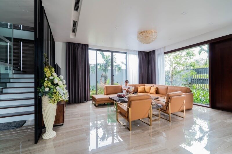 Công trình hình ảnh thi công nội thất nhà biệt thự cao cấp hiện đại ở Hà Tĩnh do Morehome thực hiện