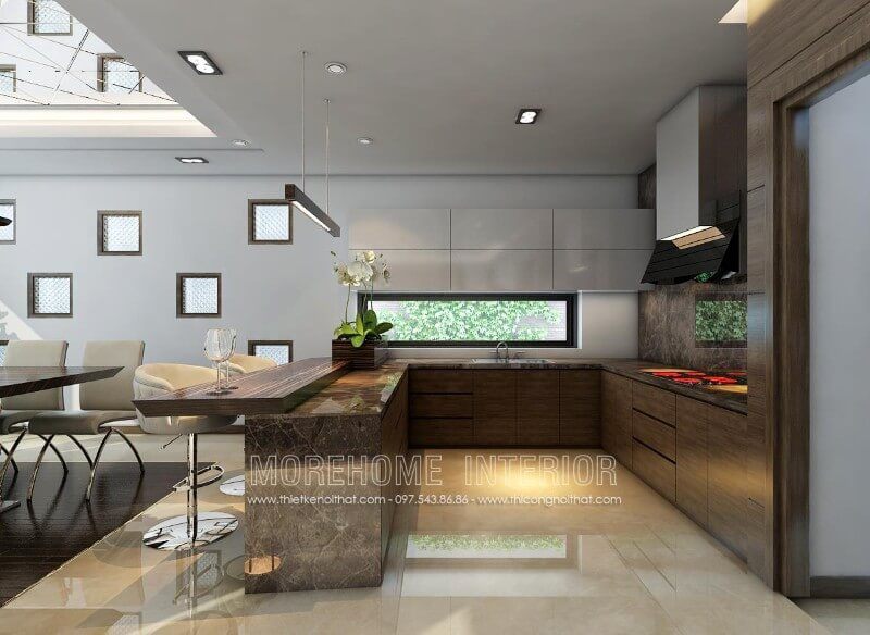 và hiện đại sẽ làm cho phòng bếp trở nên thu hút hơn Sự trang trí nội thất phòng bếp biệt thự bằng các mẫu tủ bếp đẹp và hiện đại sẽ làm cho nó trở nên hấp dẫn hơn.